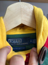Load image into Gallery viewer, Polo Ralph Lauren Cold Wave Multi Color Hooded Polo Shirt Size Medium