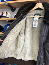 Load image into Gallery viewer, Vintage Leather Fur Collar G-1 Bomber Jacket 44 Large