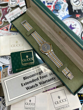 Load image into Gallery viewer, Vintage 1989 GUCCI 9000M Men’s Two Tone Quartz Watch New in Box