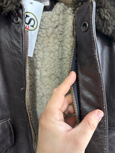 Load image into Gallery viewer, Vintage Leather Fur Collar G-1 Bomber Jacket 44 Large
