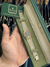 Load image into Gallery viewer, Vintage 1989 GUCCI 9000M Men’s Two Tone Quartz Watch New in Box