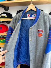 Load image into Gallery viewer, Vintage 1989 Starter New York Knicks Wool Script Varsity Jacket XL