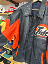 Load image into Gallery viewer, Vintage NASCAR Tide Racing Team Leather Jacket XL