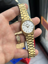 Load image into Gallery viewer, Vintage 1980 Seiko SQ Gold Date Quartz Men’s Watch