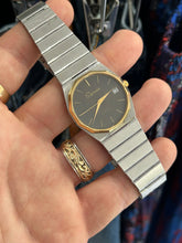 Load image into Gallery viewer, Vintage 1970s / 80s Supreme Two Tone Integrated Bracelet Quartz Watch