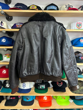 Load image into Gallery viewer, Vintage Leather Fur Collar G-1 Bomber Jacket 44 Large