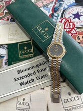 Load image into Gallery viewer, Vintage 1989 GUCCI 9000M Men’s Two Tone Quartz Watch New in Box