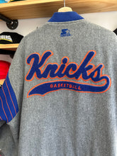 Load image into Gallery viewer, Vintage 1989 Starter New York Knicks Wool Script Varsity Jacket XL