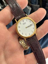 Load image into Gallery viewer, Vintage 1991 Seiko Gold White Arabic Numberal Dial w/ Date Quartz Watch