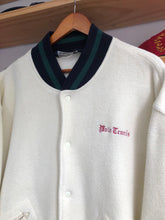 Load image into Gallery viewer, Vintage Ralph Lauren Polo Tennis Fleece Snap Button Bomber Jacket Size Large