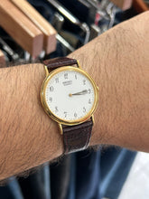 Load image into Gallery viewer, Vintage 1991 Seiko Gold White Arabic Numberal Dial w/ Date Quartz Watch
