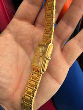 Load image into Gallery viewer, Vintage 90s Pierre Cardin Gold 26MM Tank Quartz Watch