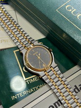 Load image into Gallery viewer, Vintage 1989 GUCCI 9000M Men’s Two Tone Quartz Watch New in Box