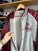 Load image into Gallery viewer, Vintage Chalk Line Mack Trucks Sherpa Lined Satin / Fleece Jacket L / XL