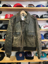 Load image into Gallery viewer, Vintage 70s/80s Garsel Faded Leather Bomber Jacket Size 40