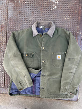 Load image into Gallery viewer, Vintage 90s Carhartt Green Blanket Lined Chore Jacket Large