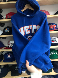 Vintage Adidas New York Mets Center Logo Spellout Hoodie Size XL