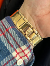 Load image into Gallery viewer, Vintage 1980s Jules Jurgensen Men’s Gold Tank Diamond Quartz Watch
