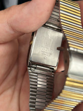 Load image into Gallery viewer, Vintage 1983 Seiko Tri-Tone Zebra Mens Tank Quartz Watch