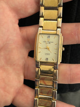 Load image into Gallery viewer, Vintage 1980s Jules Jurgensen Men’s Gold Tank Diamond Quartz Watch