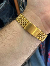 Load image into Gallery viewer, Vintage 80s Lindenwold Gold Datejust Jubilee Bracelet Watch