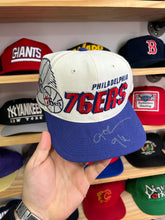 Load image into Gallery viewer, Vintage 1996 Sports Specialties Philadelphia 76ers Shadow SnapBack Autographed by Allen Iverson