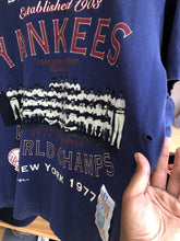 Load image into Gallery viewer, Vintage 1994 Yankees Long Gone 1977 World Champs Bronx Bomber Embroidered Tee Large