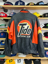 Load image into Gallery viewer, Vintage NASCAR Tide Racing Team Leather Jacket XL