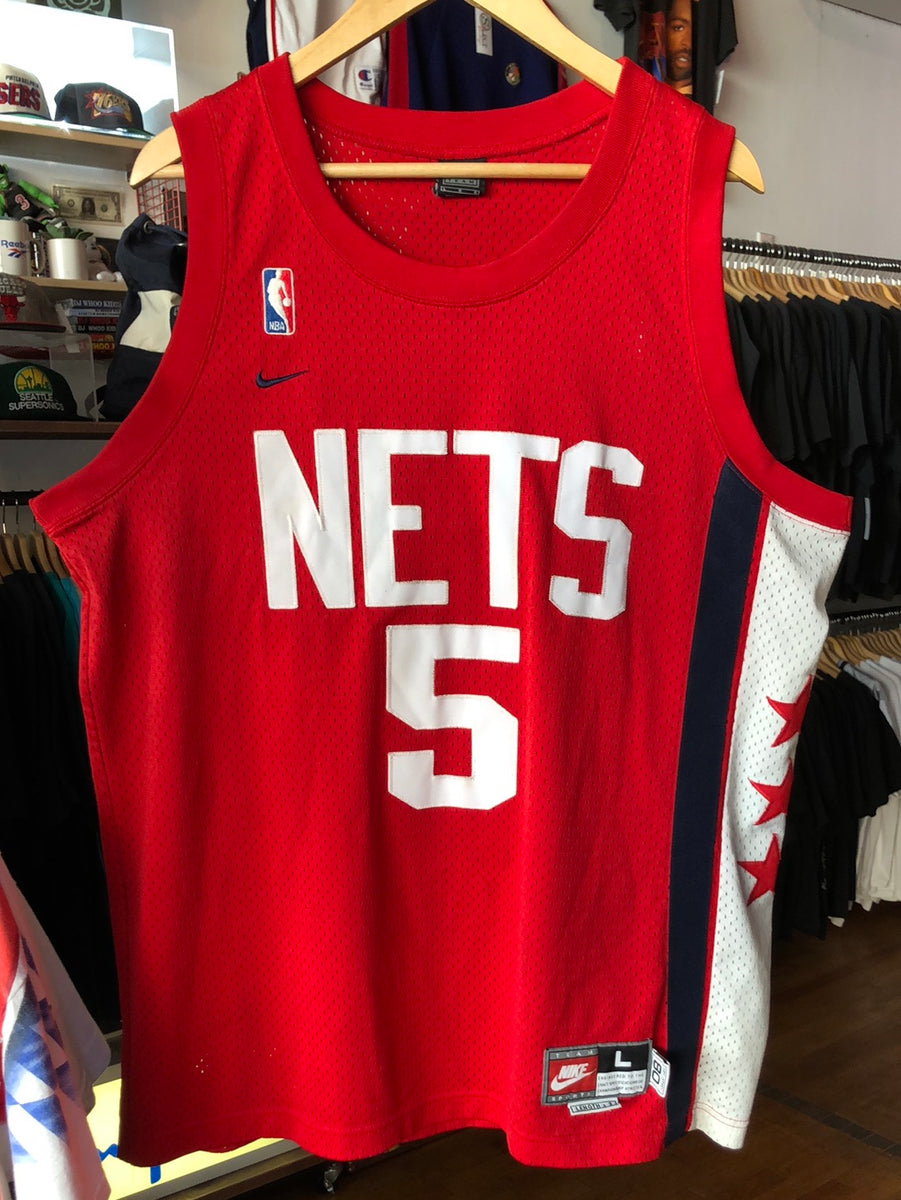 2001 Jason Kidd New Jersey Nets Nike Swingman NBA Jersey Size Large – Rare  VNTG