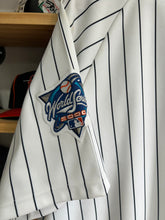 Load image into Gallery viewer, Vintage Majestic New York Yankees Pinstripe Jersey 2000 WS Patch 2XL

