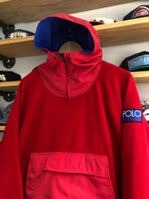 Load image into Gallery viewer, Vintage Polo Ralph Lauren Hi-Tech Fleece Quarter Zip Hooded Sweater Size Medium
