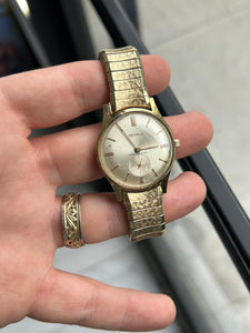 Vintage 1960s Benrus Gold Played Hand Wind Sub Dial Watch