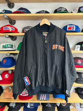 Load image into Gallery viewer, Vintage Starter New York Knicks Black Half Zip Back Patch Windbreaker Large
