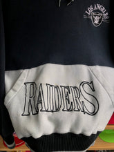 Load image into Gallery viewer, Vintage The Game Los Angeles Raiders 2 Tone Spellout Hoodie Size Large

