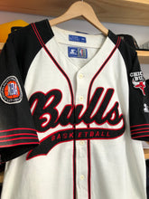 Load image into Gallery viewer, Vintage Starter Chicago Bulls Script Baseball Jersey Size Medium
