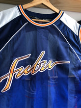 Load image into Gallery viewer, Vintage Fubu Blue/Silver/Orange Gradient Basketball Jersey Size 3XL
