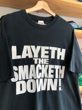 Load image into Gallery viewer, Vintage 1998 WWF The Rock Layeth The Smacketh Down Wrestling Tee Size XL
