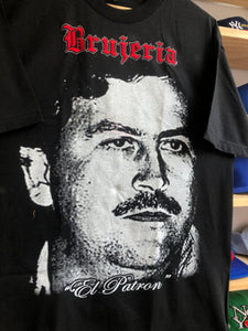 Deadstock Vintage Mexican Brujeria Escobar El Patron Tee Size Large