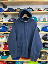 Load image into Gallery viewer, Vintage Y2K Nike Navy Blue Center Swoosh Hoodie XL
