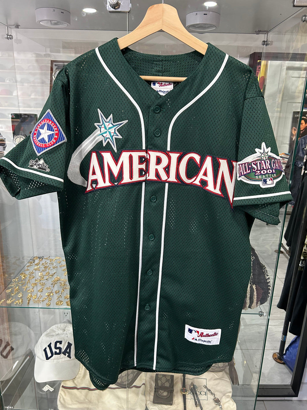 Vintage 2001 Majestic American League Alex Rodriguez Texas Rangers All Star Game Authentic Jersey Medium