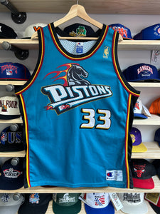 Vintage Champion Detroit Pistons Grant Hill 1996 Gold Logo Authentic Jersey XL 48