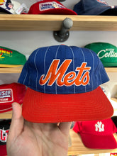 Load image into Gallery viewer, Vintage Starter 1980s New York Mets Pinstripe SnapBack
