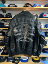 Load image into Gallery viewer, Vintage Y2K Pelle Pelle Worlds Best Black Leather Studded Jacket 52 XL / 2XL
