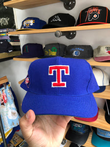 Vintage American Needle Texas Rangers Blockhead Wool Snapback