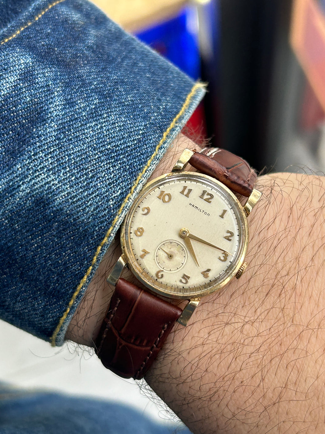 Vintage 1940s Hamilton 14KGF Hand Wind Watch