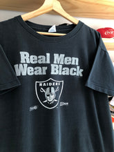 Load image into Gallery viewer, Vintage Salem Los Angeles Raiders Real Men Wear Black Tee Size L/XL
