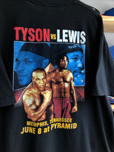 Load image into Gallery viewer, Vintage 2002 Lewis Vs Tyson Rumble On The River Boot Boxing Tee Size L/XL
