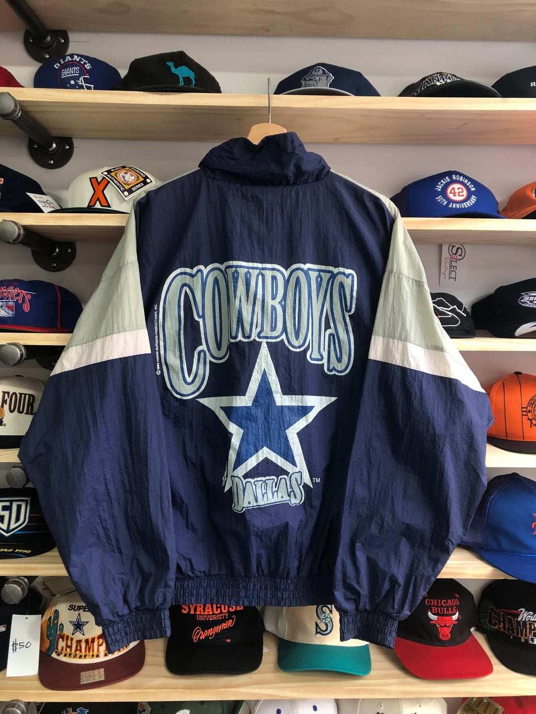 Vintage 1994 Fred Flintstone Dallas Cowboys Windbreaker Size Medium