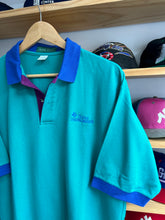 Load image into Gallery viewer, Vintage 90s Texas Instruments Teal Polo XL
