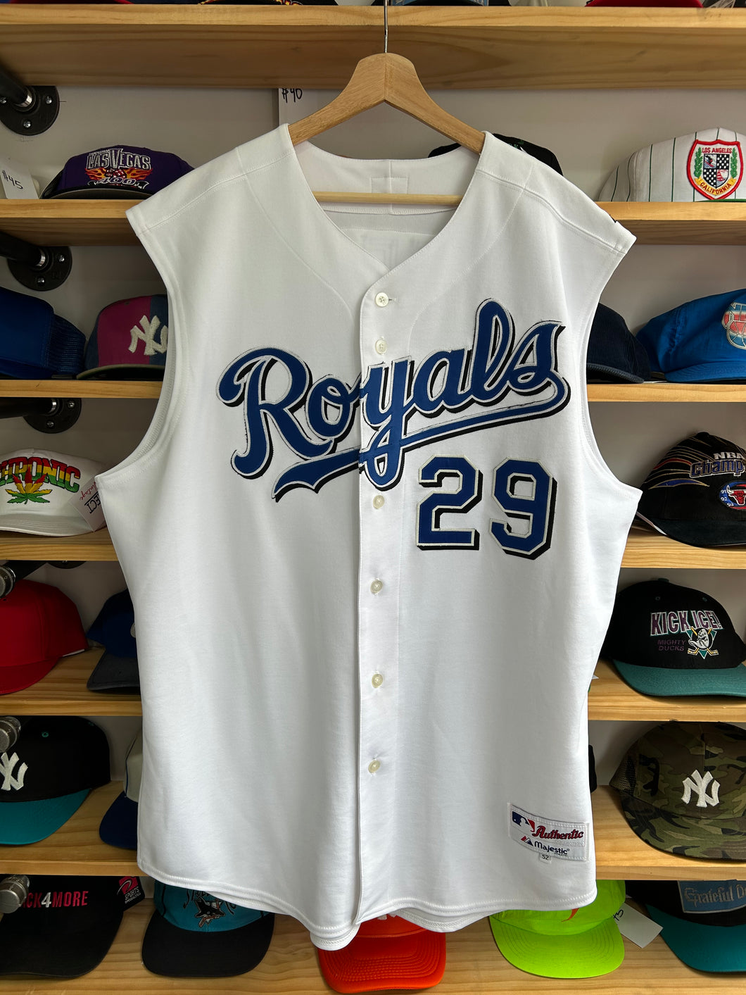 Vintage Majestic Kansas City Royals Mike Sweeney Authentic Jersey 52 2XL